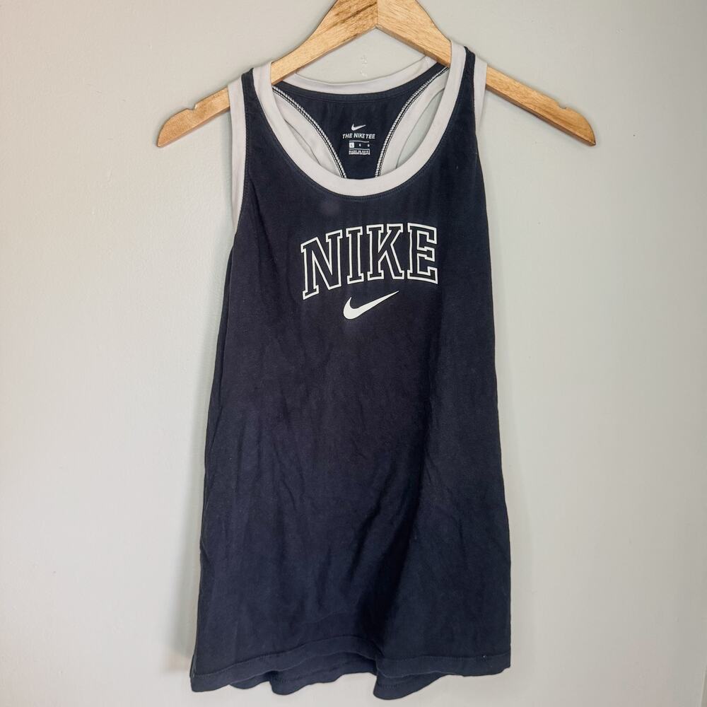 Bundle of 3 Nike Graphic Racerback Tank Tops Black Grey Pink Size Large